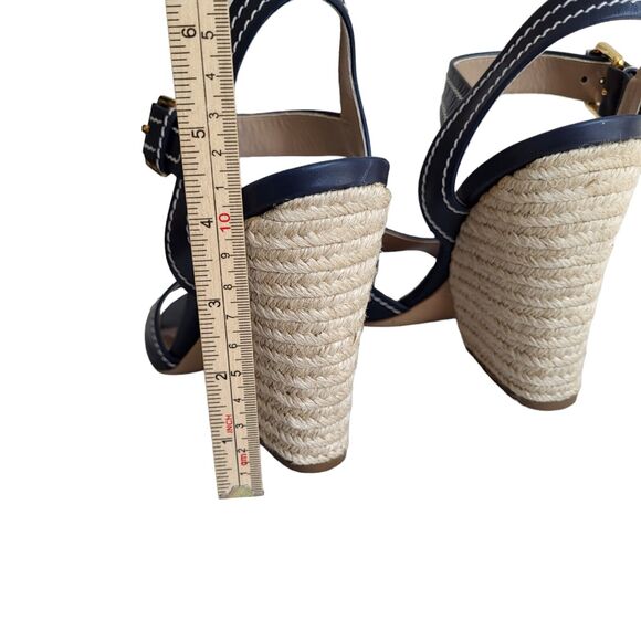 Michael Kors Collection Priya Sandals Blue Leather Size 39 - Picture 11 of 12